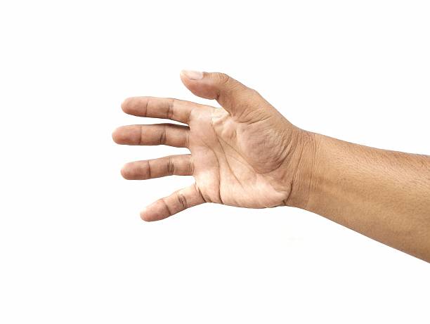 istock Asian man's hand holding something isolated on white background 2234819164