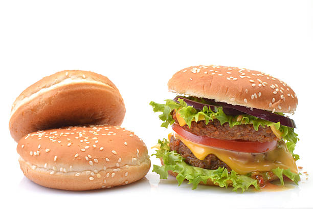 istock American hamburger on a white background 2234819709