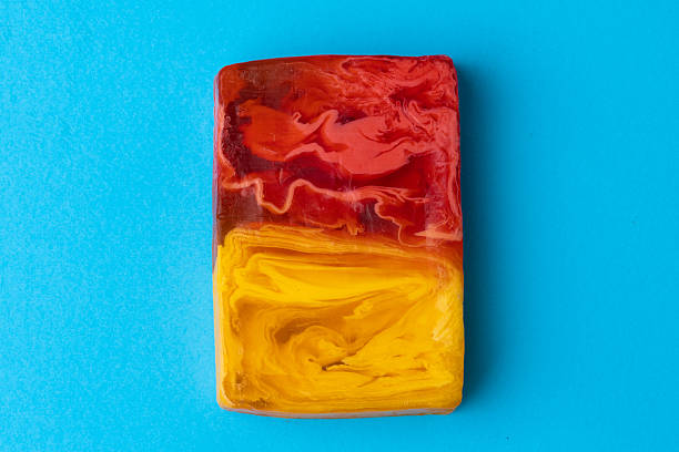 istock Soap for hand washing on a blue background. 2234819793