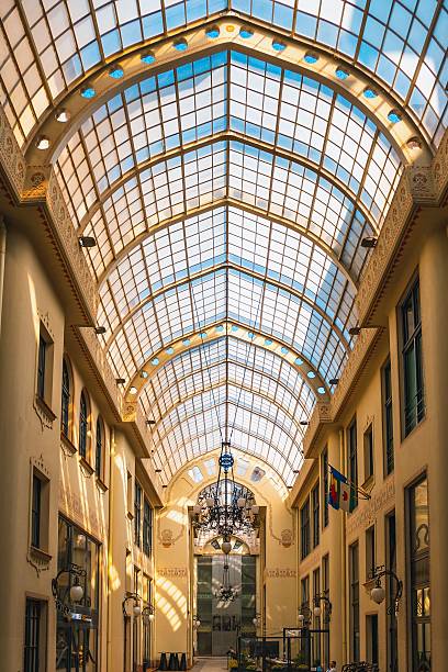 istock Grand shopping arcade with ornate glass ceiling. 2234822124