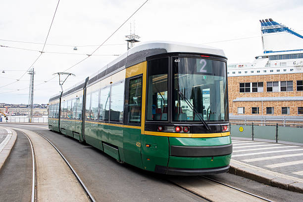 istock Helsinki city tram at a tram stop by the ferry terminal 2234824663