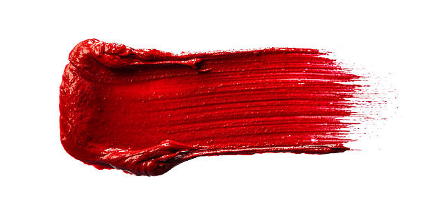 istock Stain swatch of a red matte lipstick on white background 2234828811