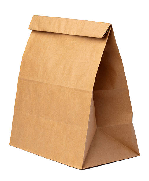 istock Craft paper package for food on white background 2234834855