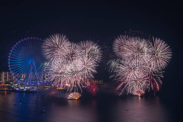 istock Spectacular Fireworks Display at Dubai Eye 2234836785