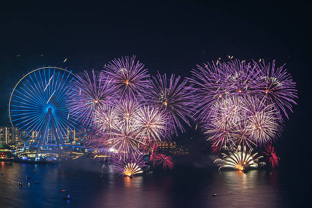 istock Spectacular Fireworks Display at Dubai Eye 2234836790