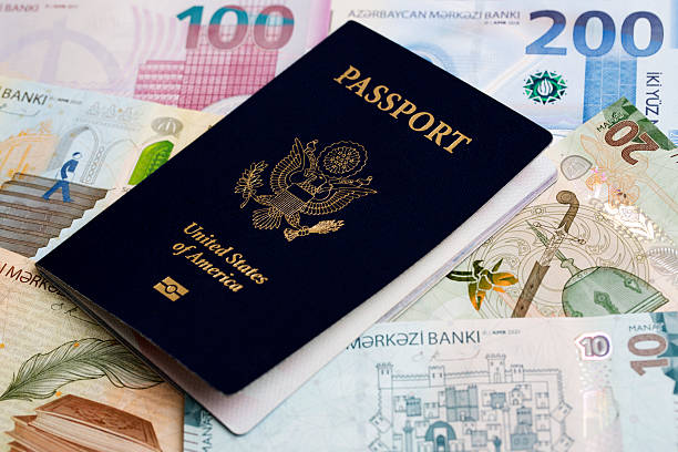 istock American passport on Azerbaijani manat 2234838003