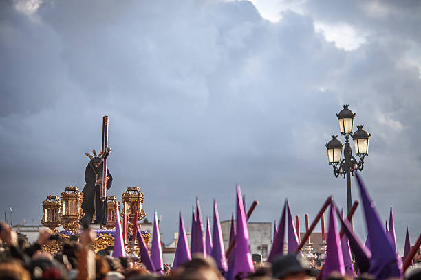 istock Devotion and twilight on Good Friday at Triana Bridge in Seville 2234838771