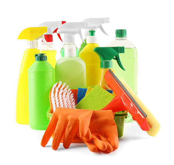 istock Set of different cleaning products isolated on white 2234840040