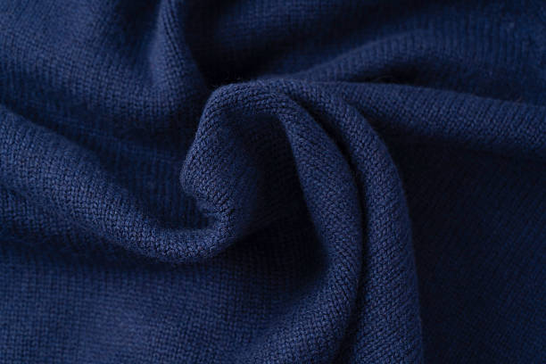 istock Navy blue merino wool sweater texture as background. Top view. 2234841032