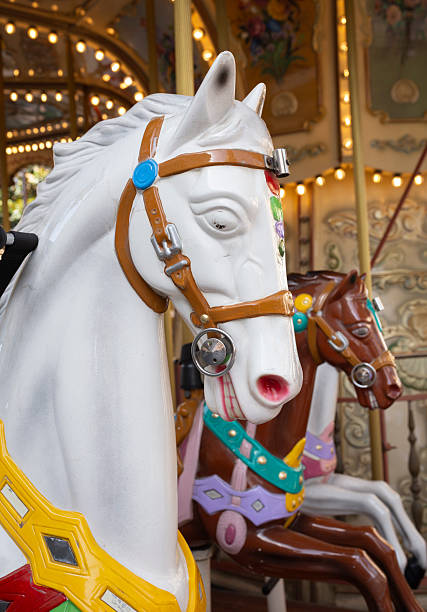istock Carousel horse in Town square 2234844584