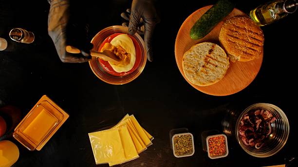 Preparation of a Delicious Homemade Burger with Fresh Ingredients