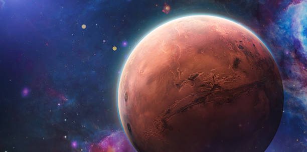 istock Mars planet in bright deep space. Red planet Mars in Universe. Elements of this image furnished by NASA. Photo collage. Not AI content 2234857453