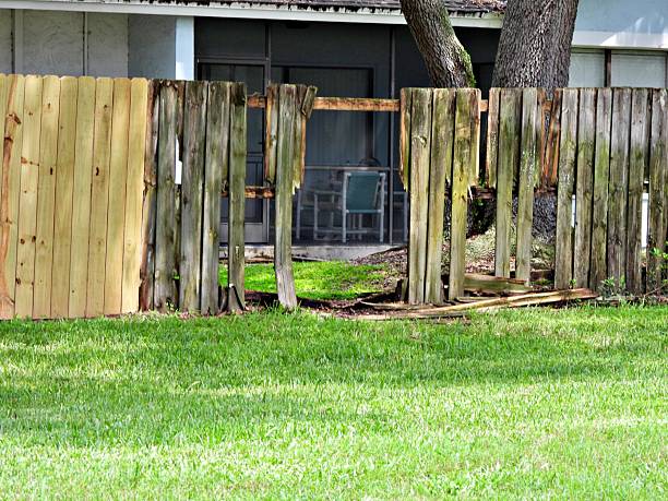 istock Storm damaged a fence 2234861478