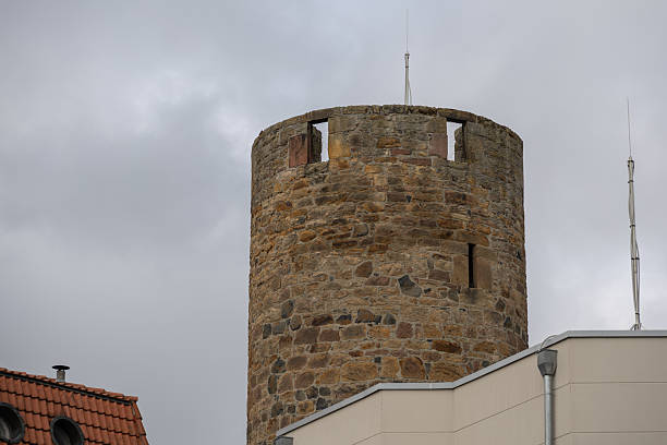 gray Tower as a part of City Fortification in natural stone