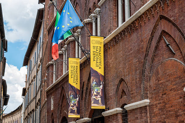 Sienna, Italy- Jul 8, 2025: Sienna Art museum Pinacoteca