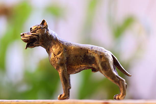 istock A bronze dog statue sits on a table 2234870951