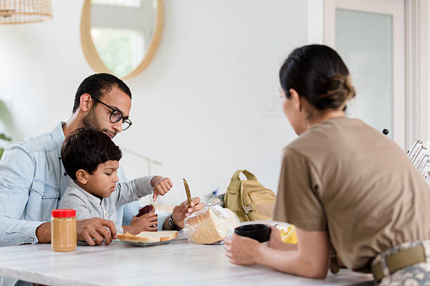 istock Military Mom Returning Home, Family Breakfast 2234876791