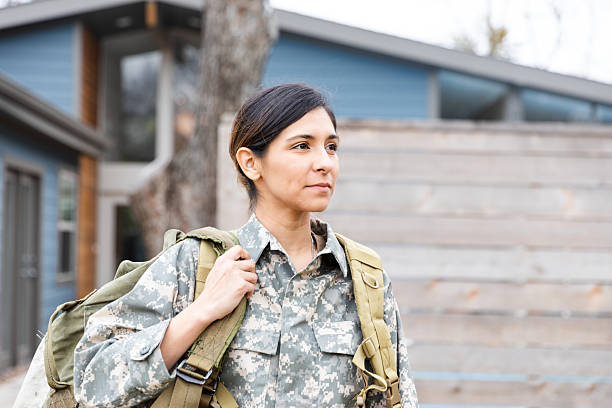istock Confident Female Soldier Returning Home, Texas 2234876839