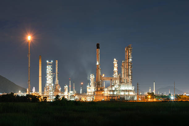 istock Oil gas refinery plant with sky background. 2234878843