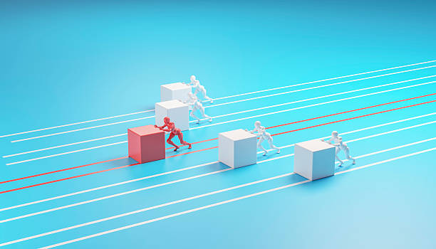 Business Race and Leadership – Competitive Advantage stock photo