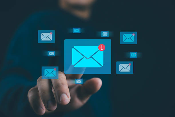 istock Digital email notification with a new message alert, symbolizing email marketing, online communication, newsletters, and business digital messaging Digital email communication concept notification 2234886567