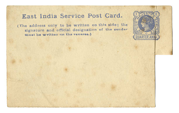 istock Damaged 19th century official East India Service post card 2234889083