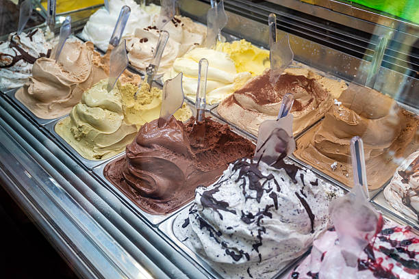 istock Various flavors ice cream in display freezer 2234892825