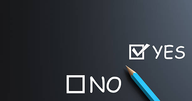 YES Decision Checkbox for Political Election, Voting, Answer, and Consent
