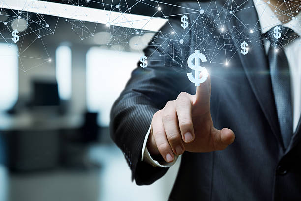 istock Innovative businessman interacts with digital currency network. 2234904904