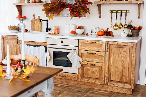 istock Rustic kitchen decor with autumn elements and cozy atmosphere in well organized space 2234906168