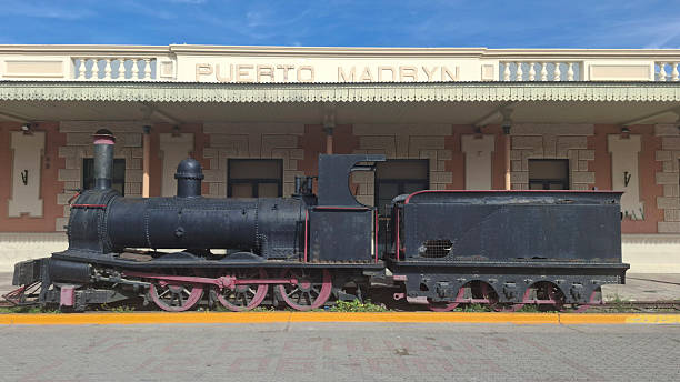 Santa Clara, Cuba - December 21, 2024: Small rail vehicle in the Marta Abreu train station. Architecture and empty platforms in the building