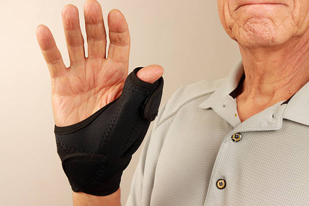 istock Man wearing a Black Wrist and Thumb support Brace 2234911765