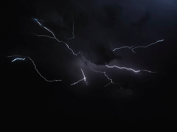 istock Lightning in the sky. Electric discharges in the sky 2234912711