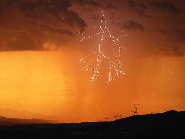 istock Lightning in the sky. Electric discharges in the sky 2234912751