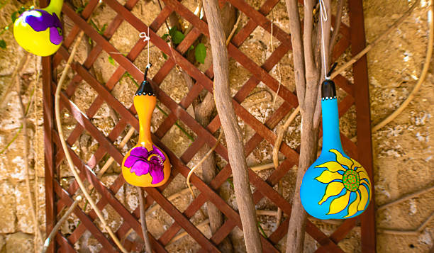 istock Painted gourds hanging on a wall, Rhodes old town, Greece 2234914009