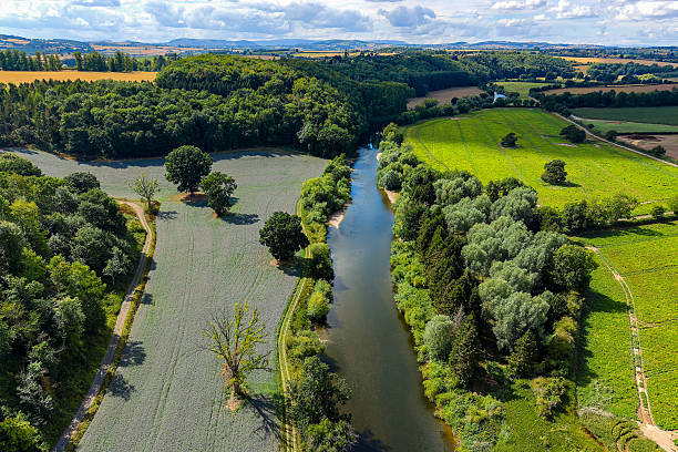 istock Idyllic English Countryside with River in Summer 2234914199
