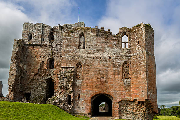 13th century medieval castle ruins and 14th century gatehouse at Brougham, Cumbria.