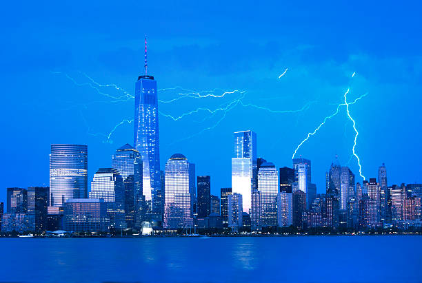 USA New York viewing Manhattan skyline  One World trade centre
