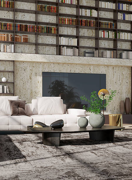 istock Large luxury modern bright interiors Living room mockup illustration 3D rendering image 2234922780