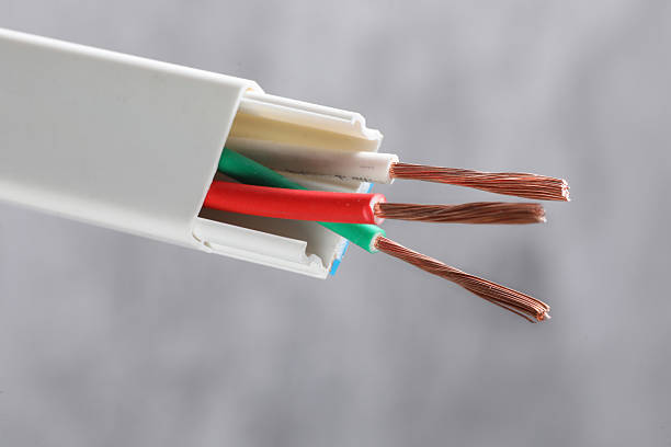 Stacked Cat6 cable spools