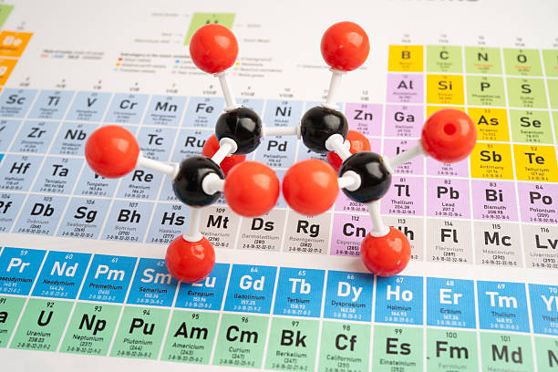 istock Molecules chemical on a periodic table background. 2234935139