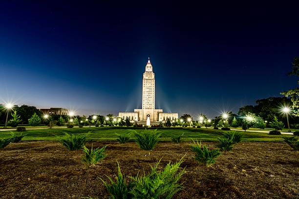 istock Louisiana State Capitol Building at Night 2234943928