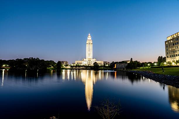 istock Louisiana State Capitol Building at Night 2234943929