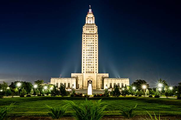 istock Louisiana State Capitol Building at Night 2234943931