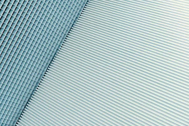 pale white blue modern metal wall architecture background