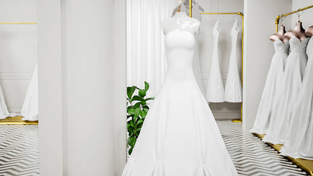 istock 3D Rendering of a Luxury Wedding Dress Boutique 2234963520