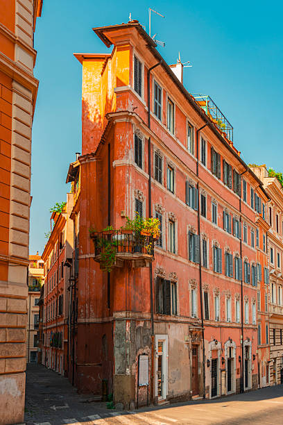 istock Colorful old building with balconies in Rome Italy 2234964046