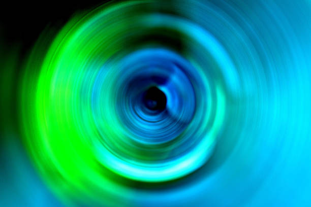Smooth Blue Abstract Curving Lines Modern Background