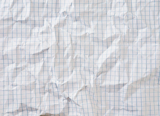 istock Texture crumpled checkered sheet of white paper background. Element for design. 2234965979