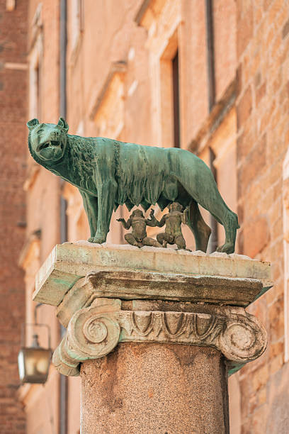 istock Bronze Capitoline Wolf statue on column in Rome Italy 2234966300